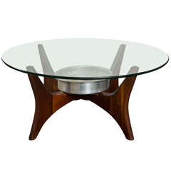 Mid-century coffee table signed Round Adrian Pearsall