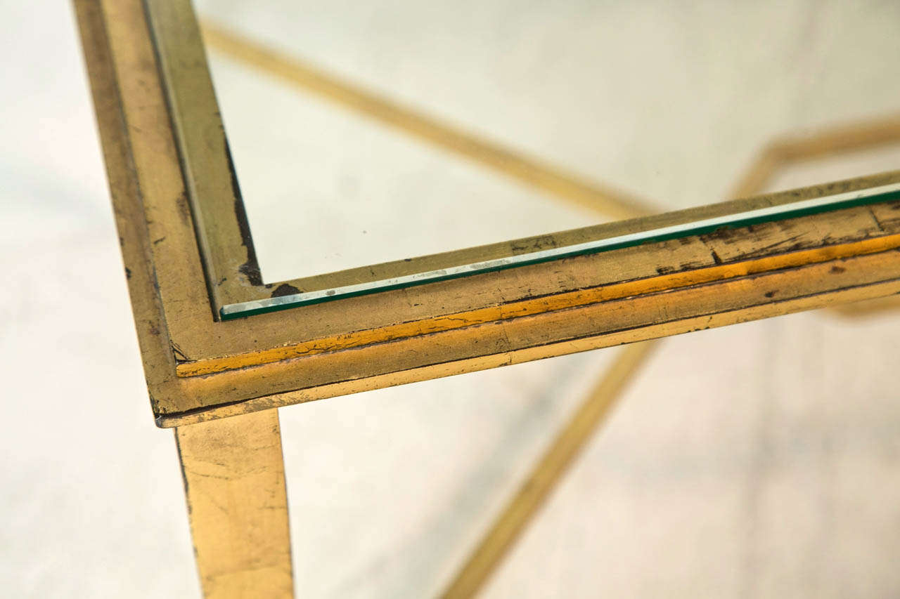 Maison Ramsay Gilt Iron & Glass Coffee Table 1