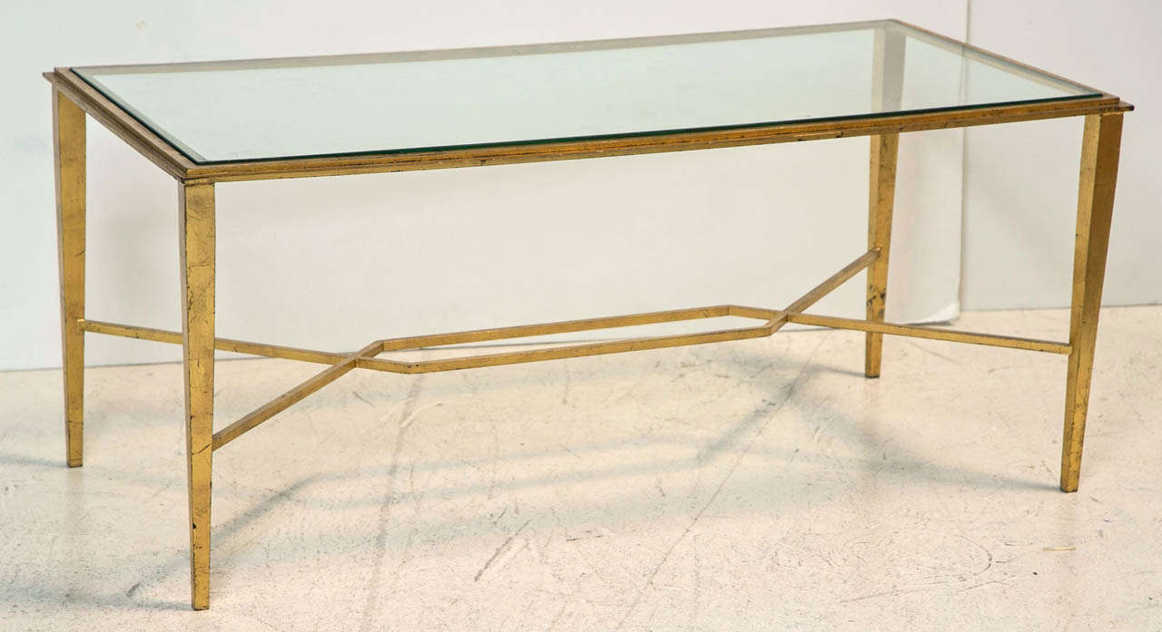 Maison Ramsay Gilt Iron & Glass Coffee Table 2
