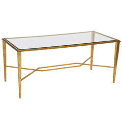 Maison Ramsay Gilt Iron & Glass Coffee Table