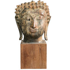 17thc. Northern Thai Bronze Head of Buddha