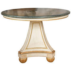 19th Century Italian Painted and Gilt Center Table