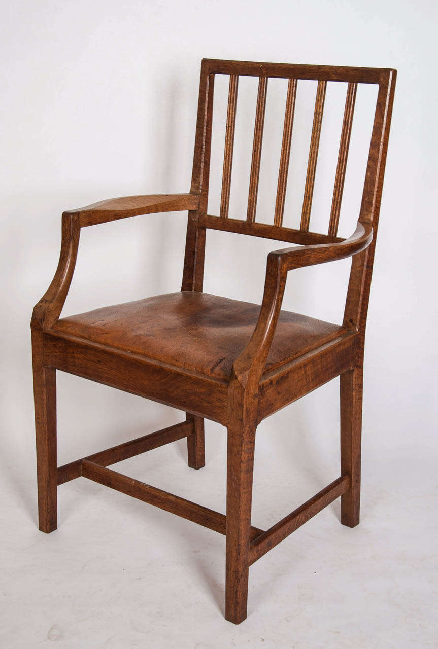 Set of Six Cotswold School Oak Dining Chairs by Gordon Russell, 1920s In Good Condition For Sale In Stratford Upon Avon, GB