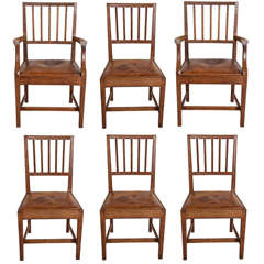 Set of Six Cotswold School Oak Dining Chairs by Gordon Russell, 1920s