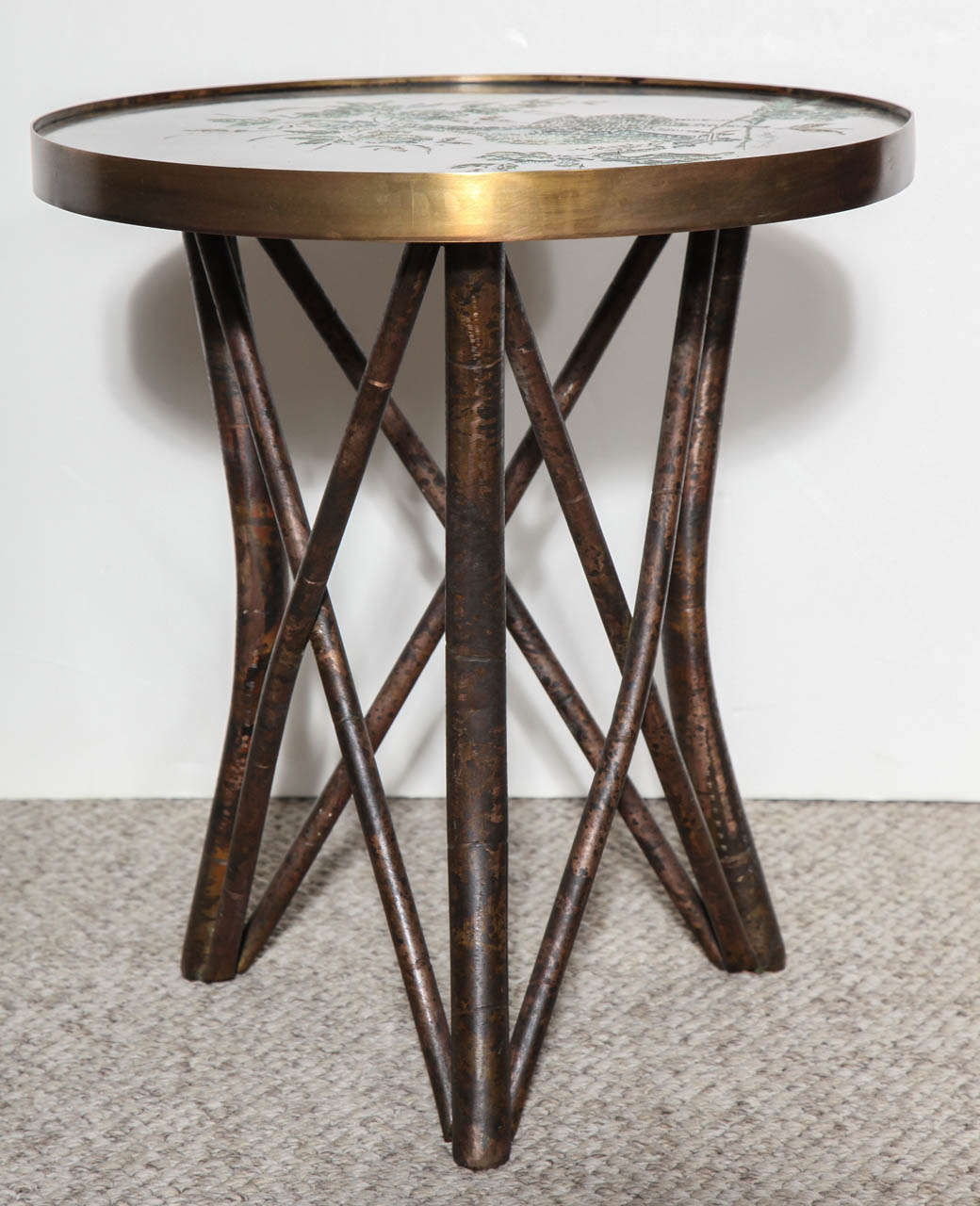 Shang Ti, Rare Drinks Table by Philip & Kelvin LaVerne In Excellent Condition In New York, NY