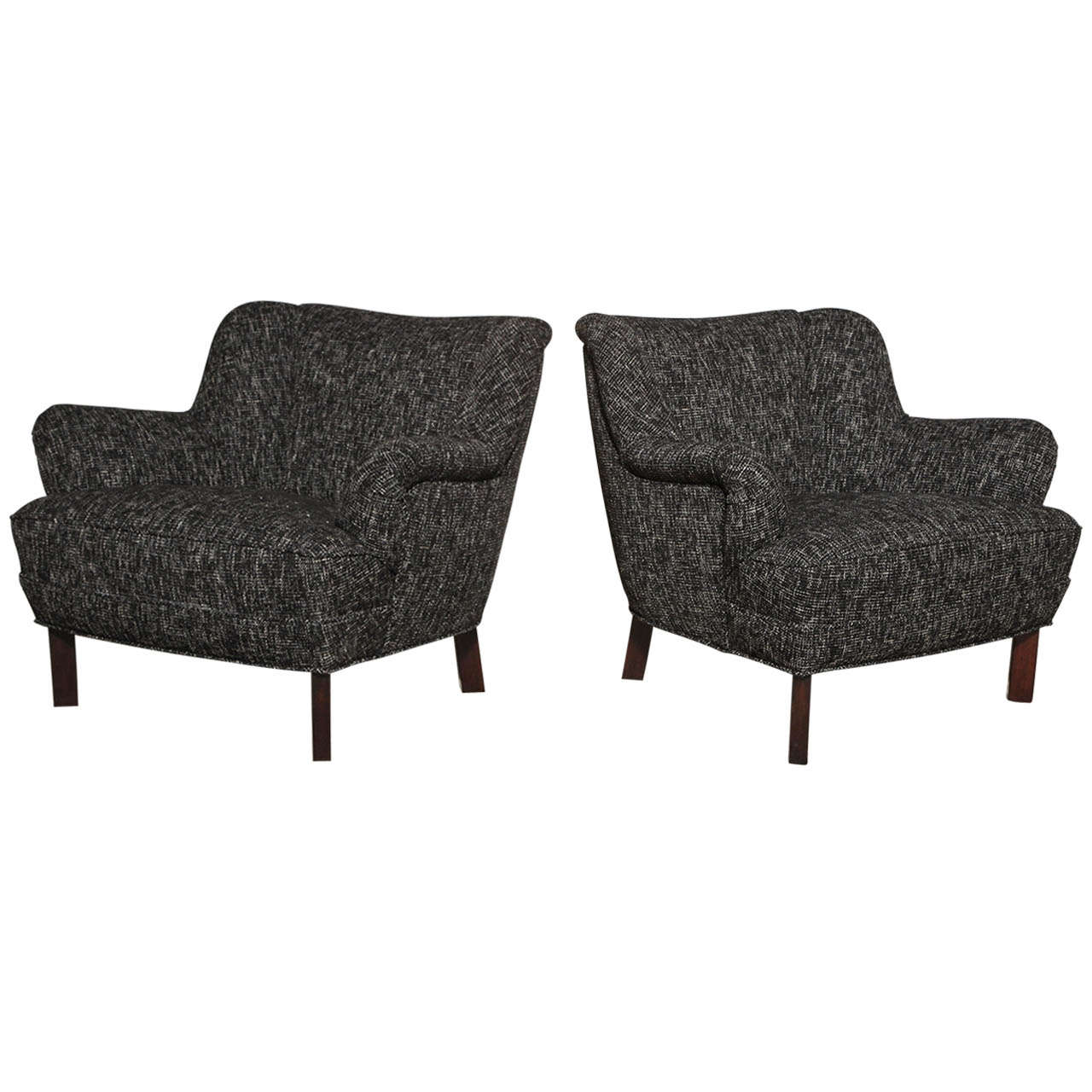 Rare Pair of Low Club Chairs by Paul Laszlo at 1stDibs