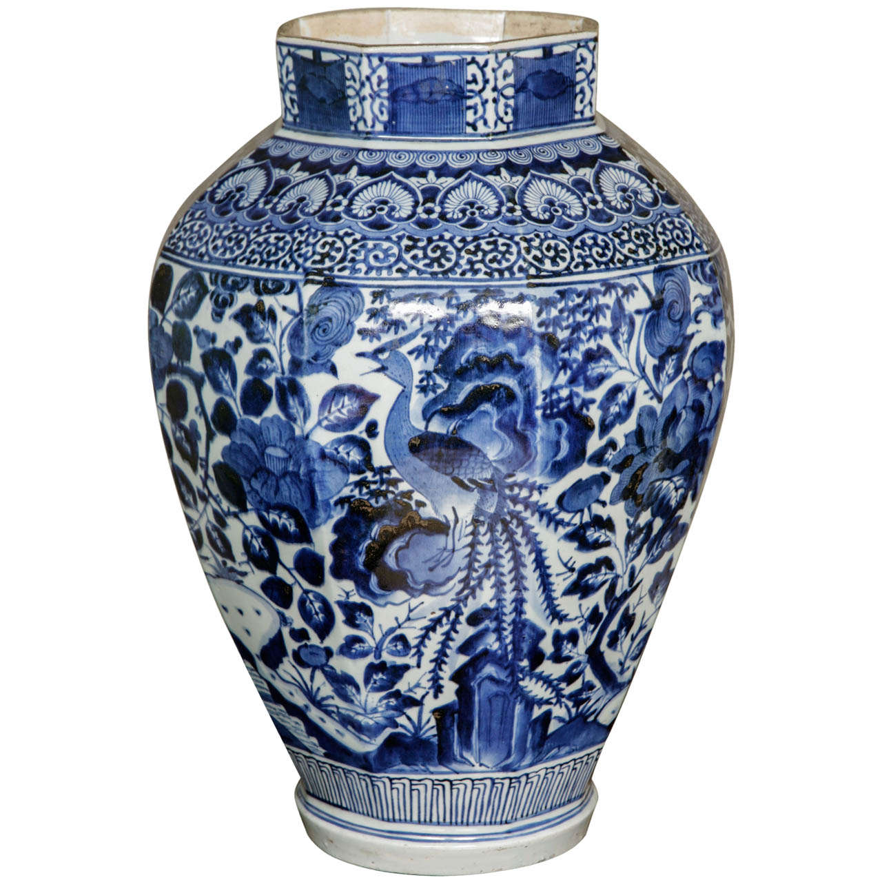 A Huge 17th Century Anese Octagonal Arita Blue And White Vase A Huge 17th Century Anese Octagonal Arita Blue White Vase Circa 1680 For