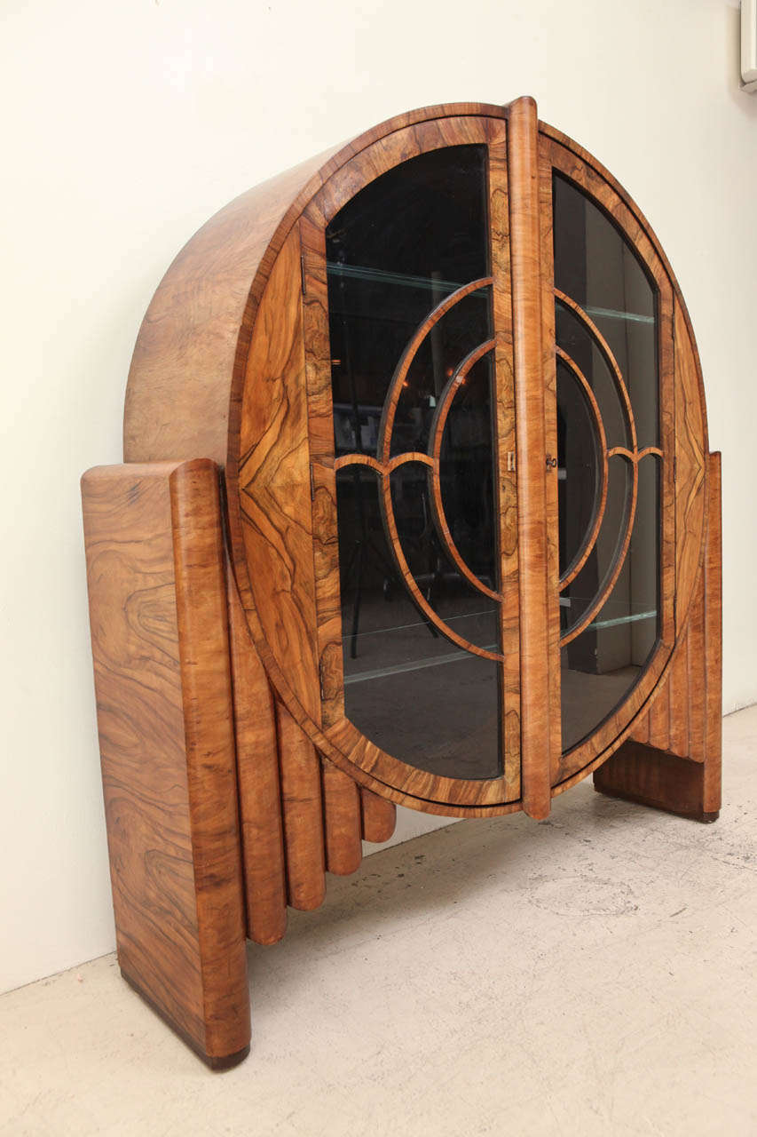 Art Deco Burl Wood Cabinet 4