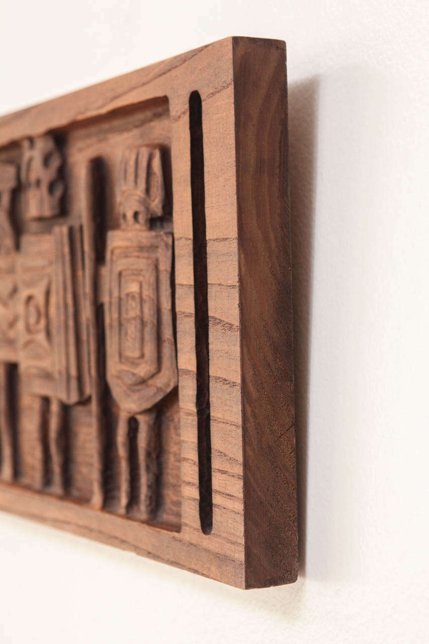 Carved Redwood Panel by CA Designers Evelyn and Jerome Ackerman 3