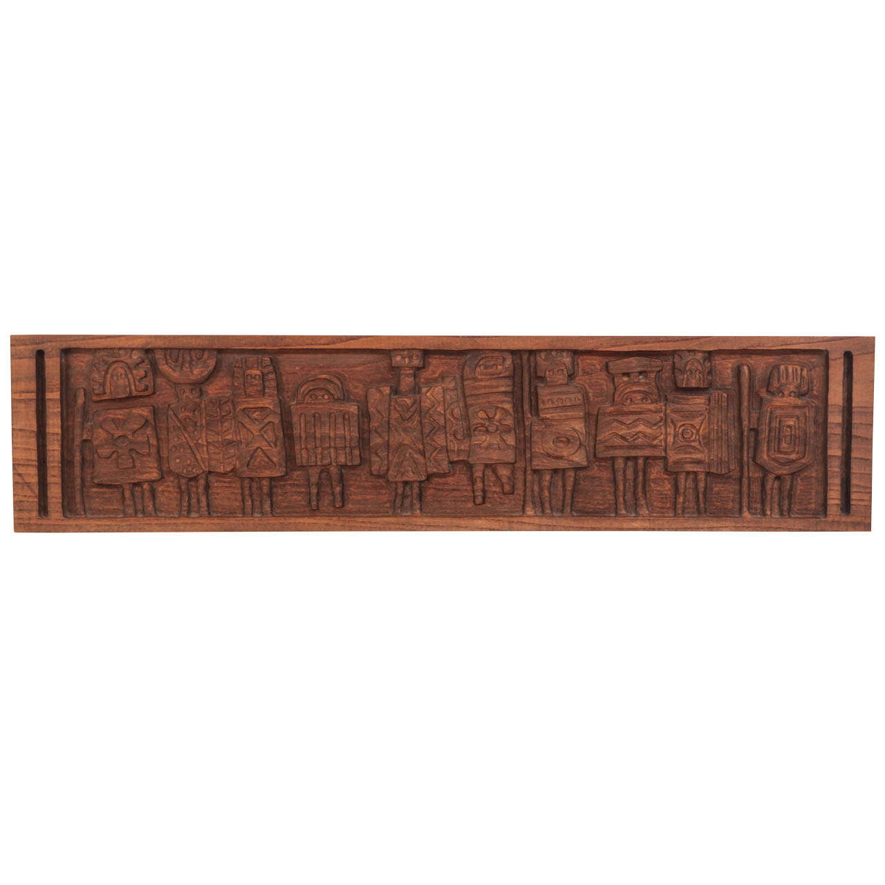 Carved Redwood Panel by CA Designers Evelyn and Jerome Ackerman