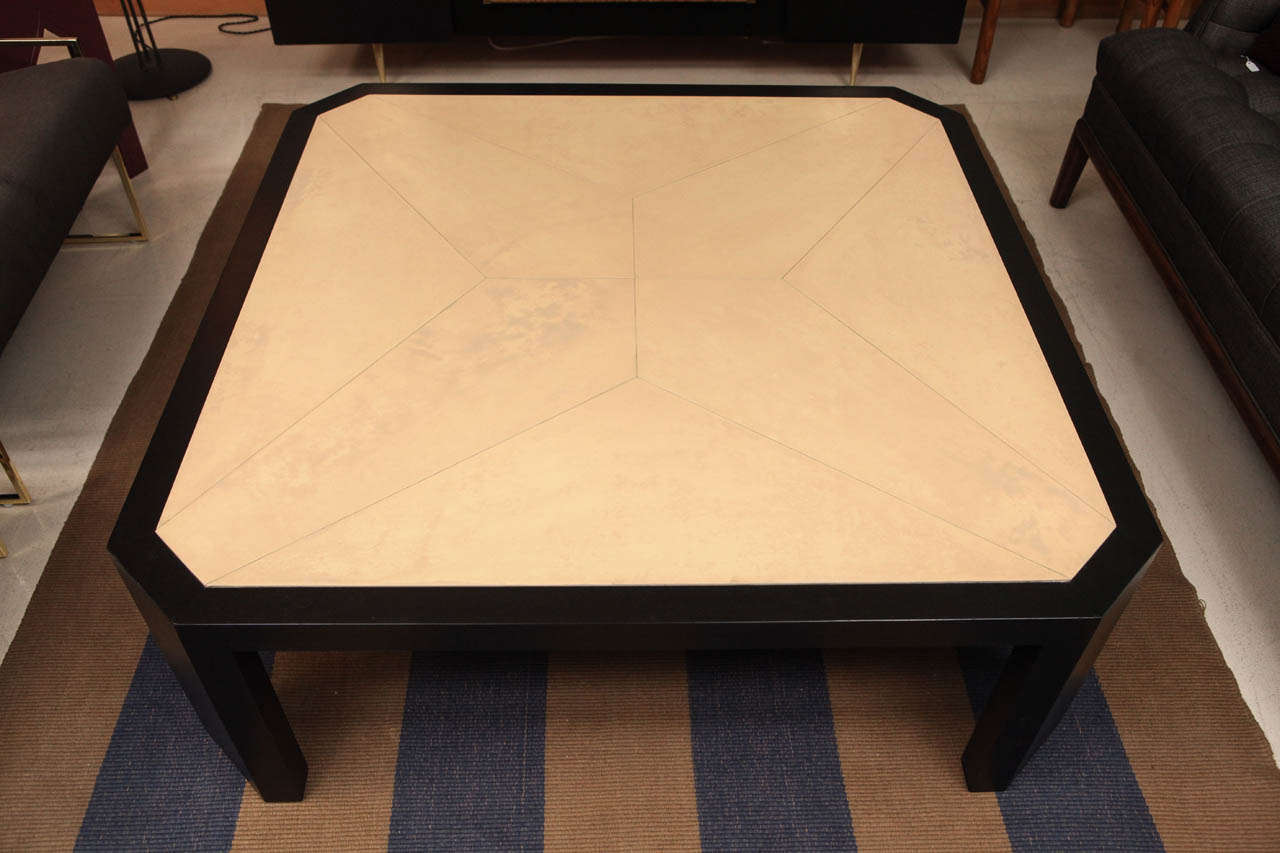 Mid-Century Modern Italian Parchment Coffee Table