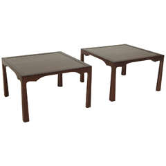 Pair of Heritage for Henredon Low Walnut Tables