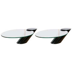 Pair of Cantilever Tables, Brueton Zephyr