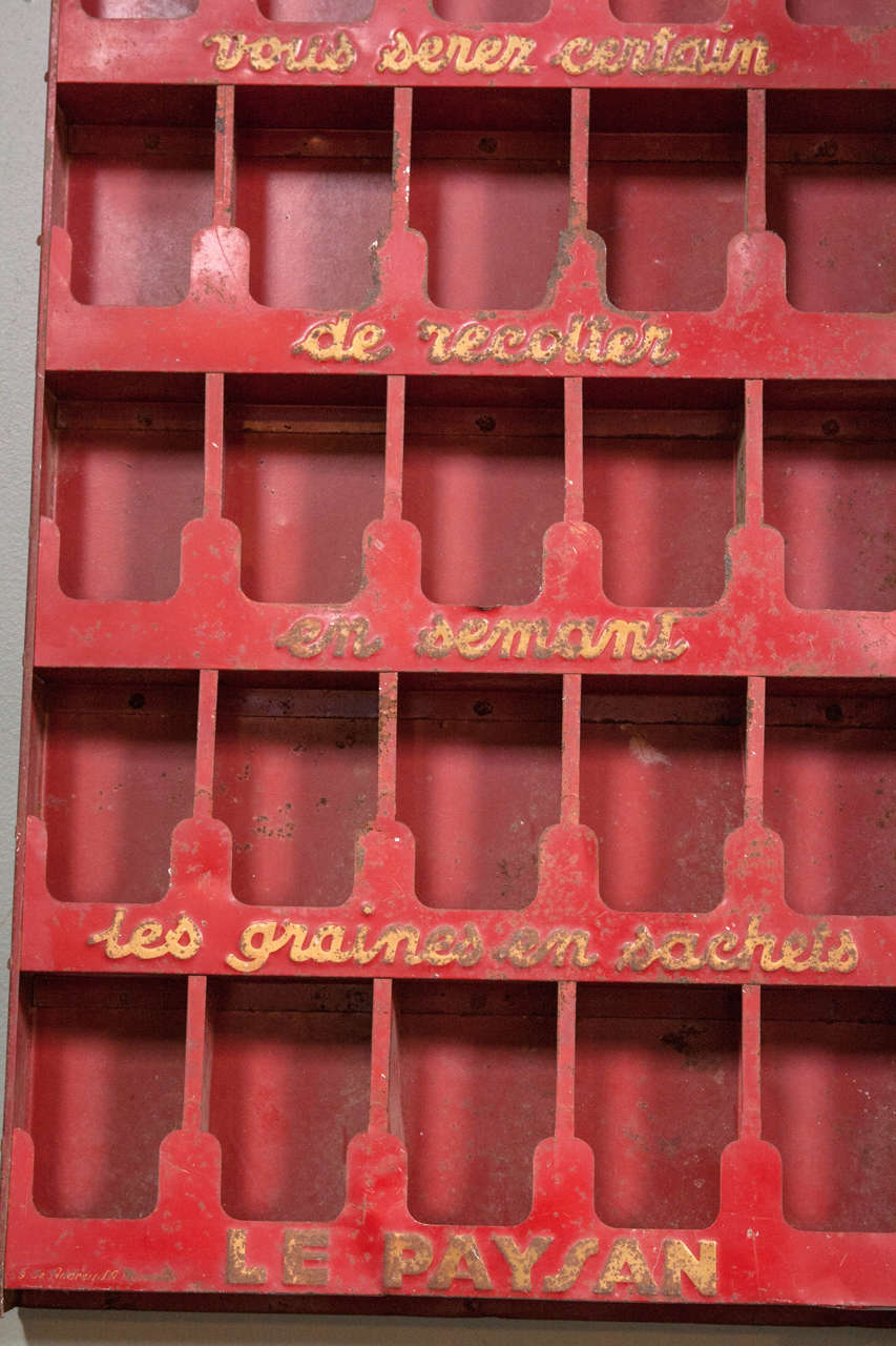 French Le Paysan Seed Display For Sale