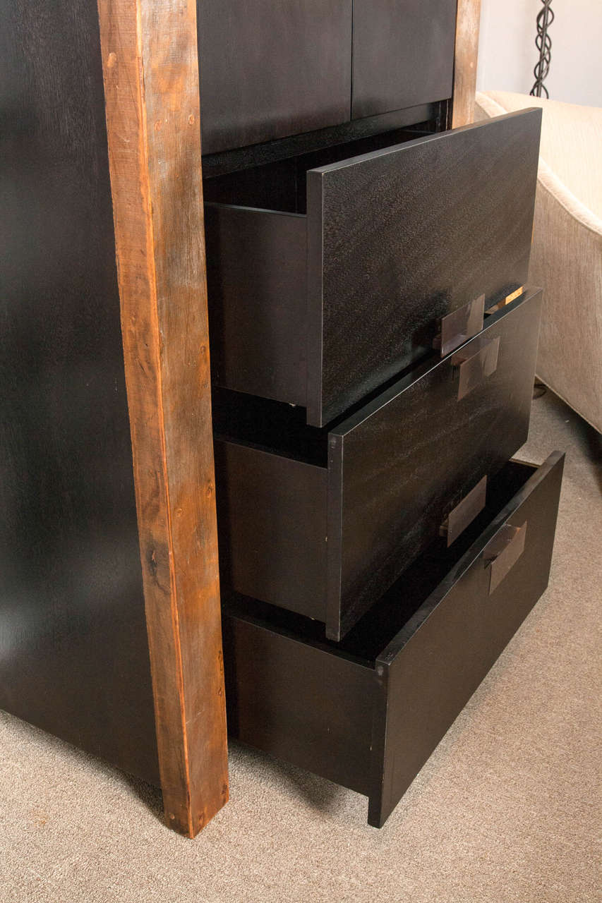 Wood Ebonized Cabinet