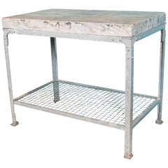 French Marble-Top Slab Table