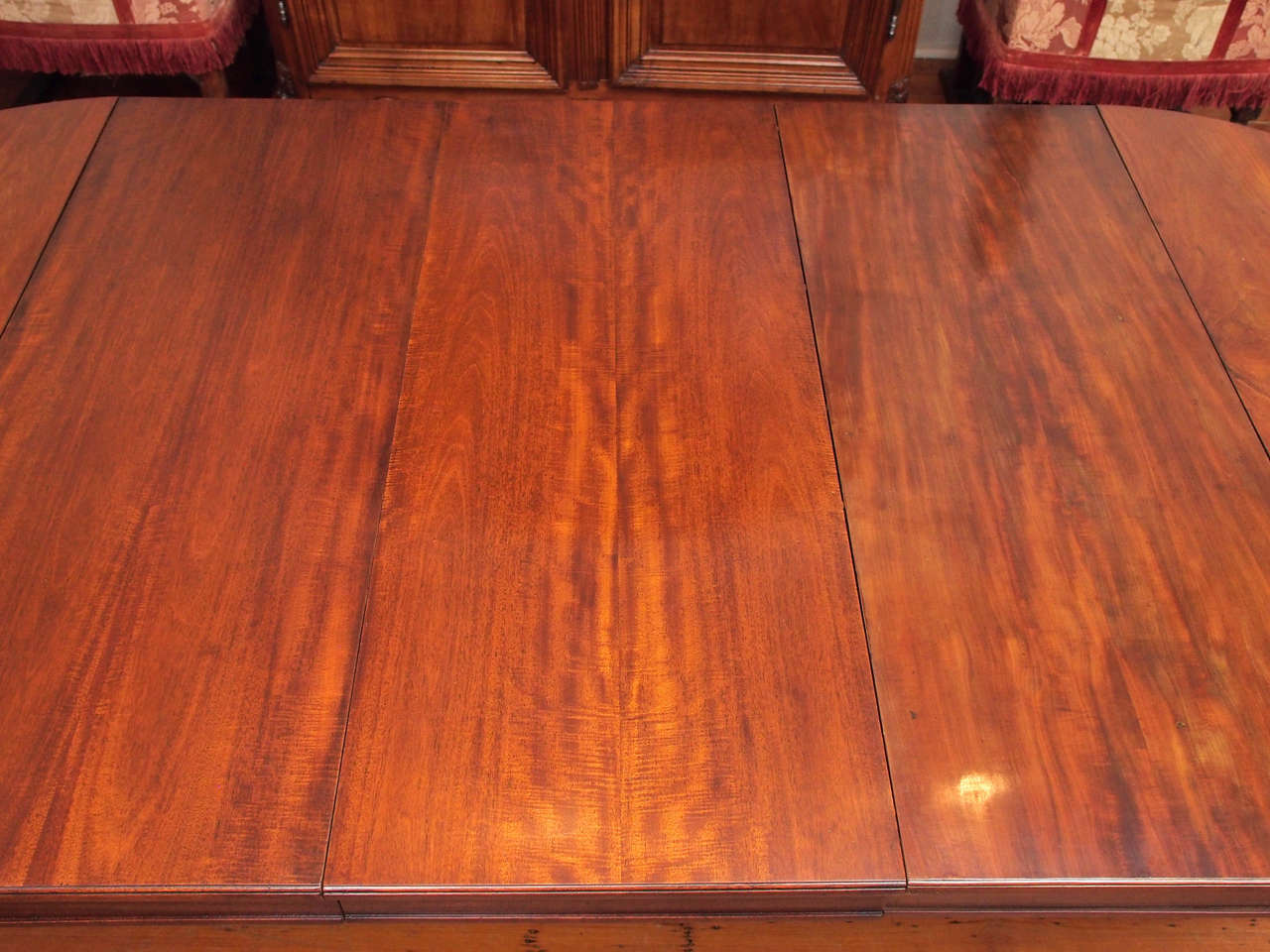 French Louis XVI Style Dining Table with Three Leaves