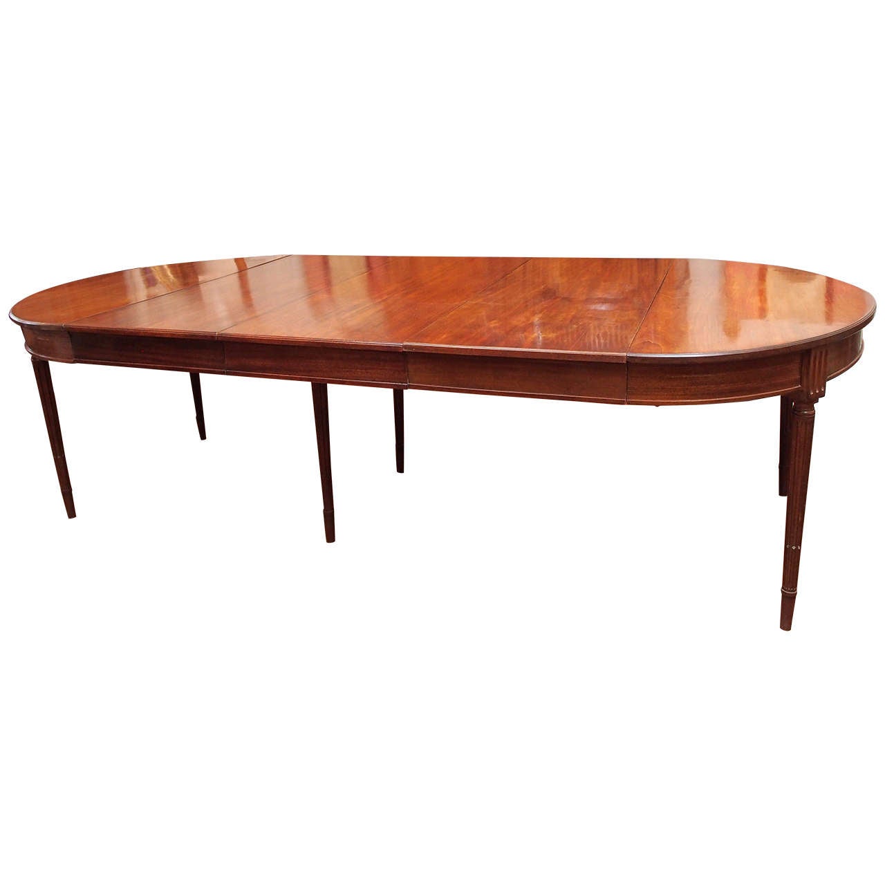 Louis XVI Style Dining Table with Three Leaves