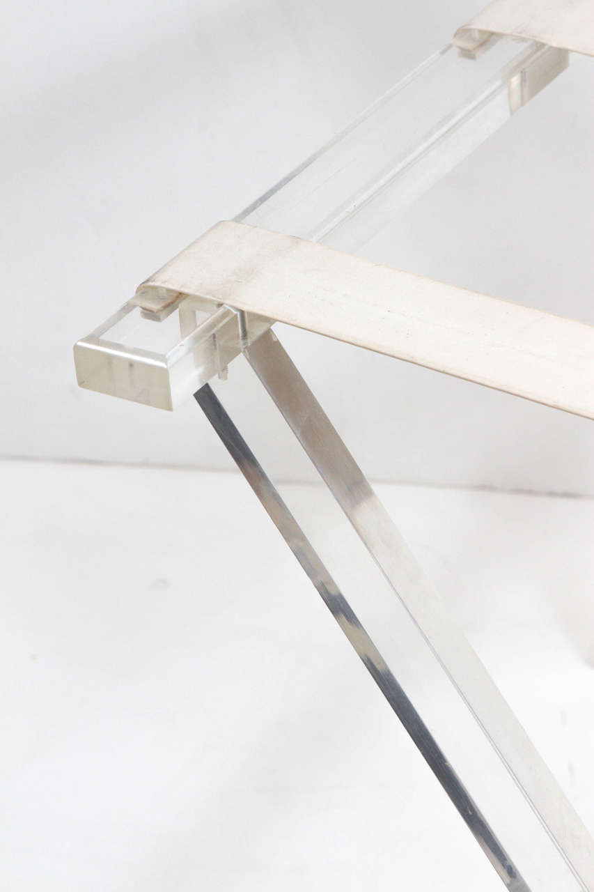 Folding Lucite Luggage Rack by Scheibe 1