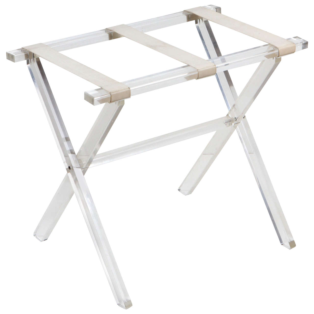 Folding Lucite Luggage Rack by Scheibe