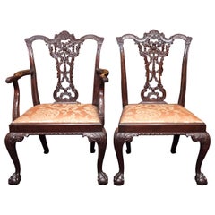 Set of Eight Antique Mahogany Fine 19th Century Ribbon Back Dining Chairs