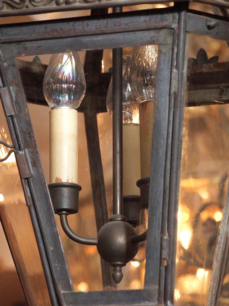 20th Century Antique French Iron Lantern