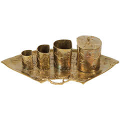 1930s Brass Desk Set 2
