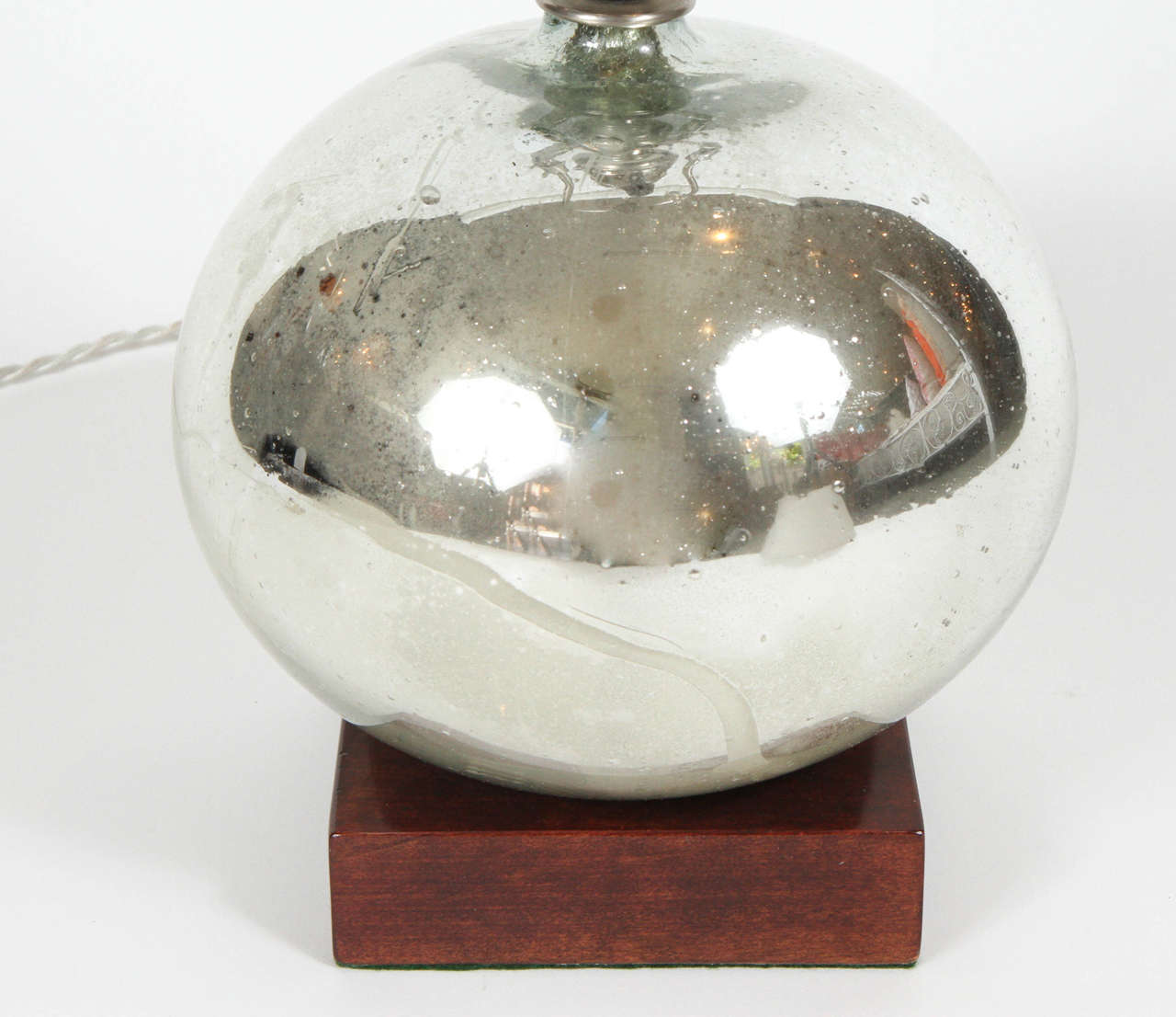 Vintage Mercury Glass Lamp 1