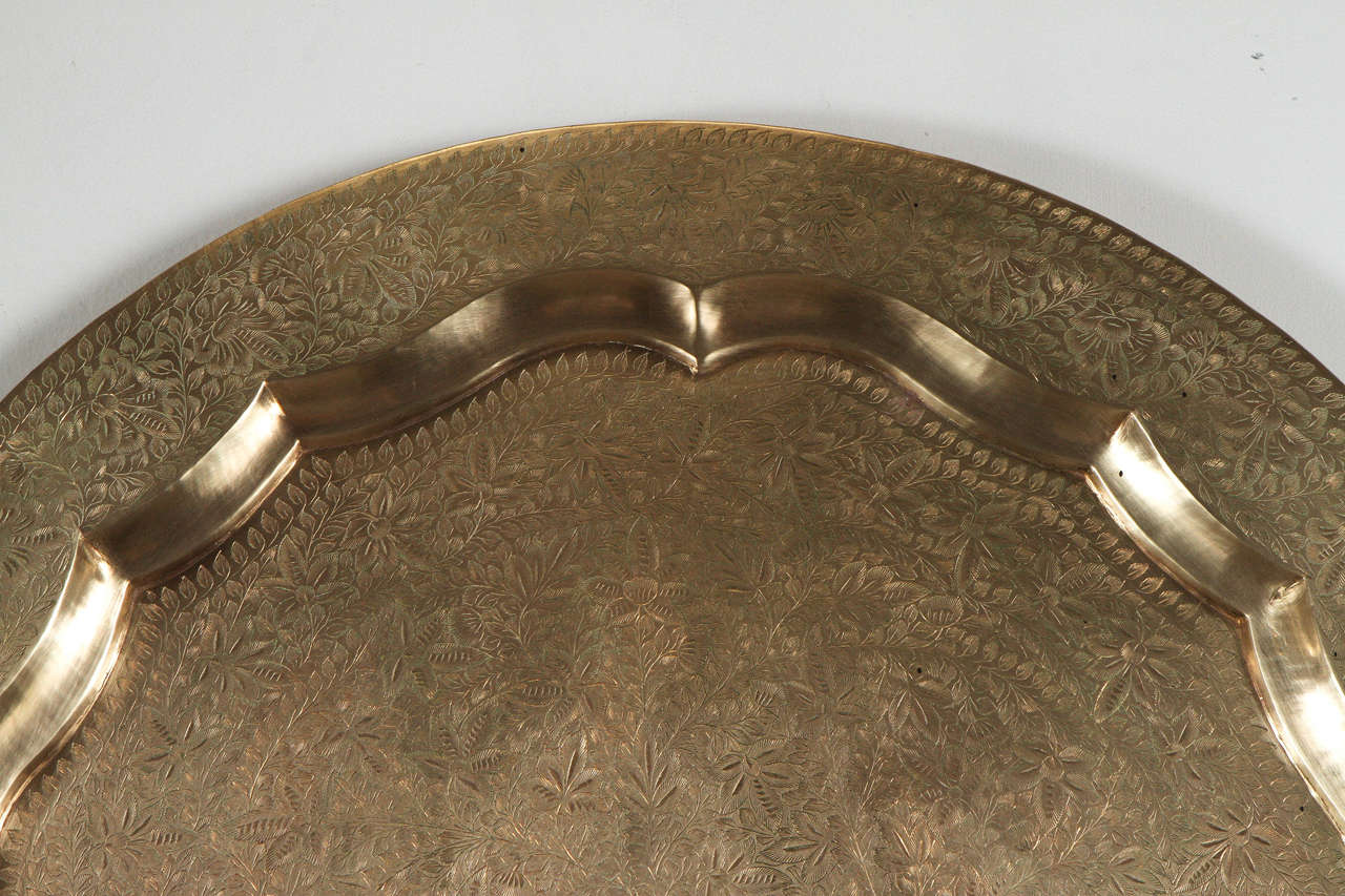 large indian brass tray for sale