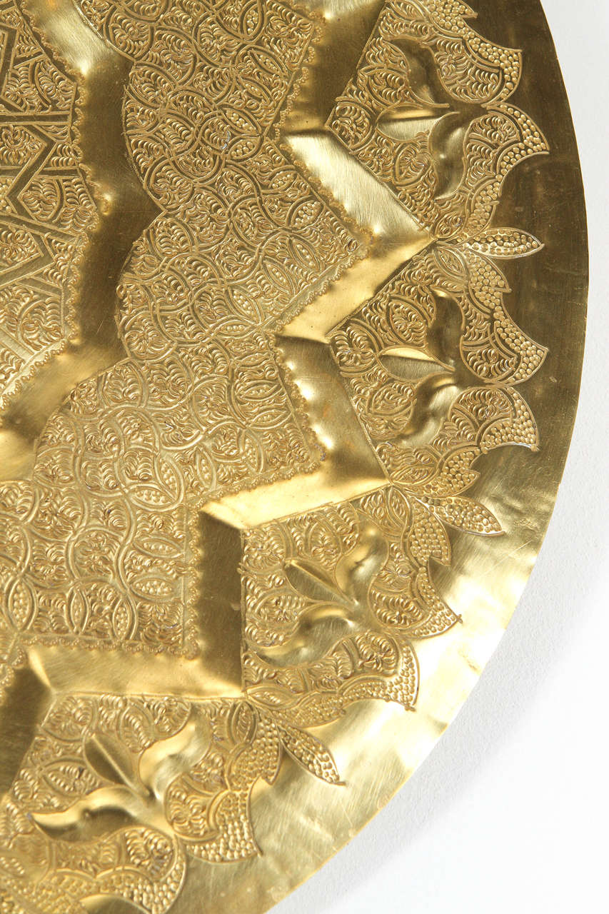 Moroccan Moorish Brass Tray Wall Hanging For Sale at 1stDibs moroccan