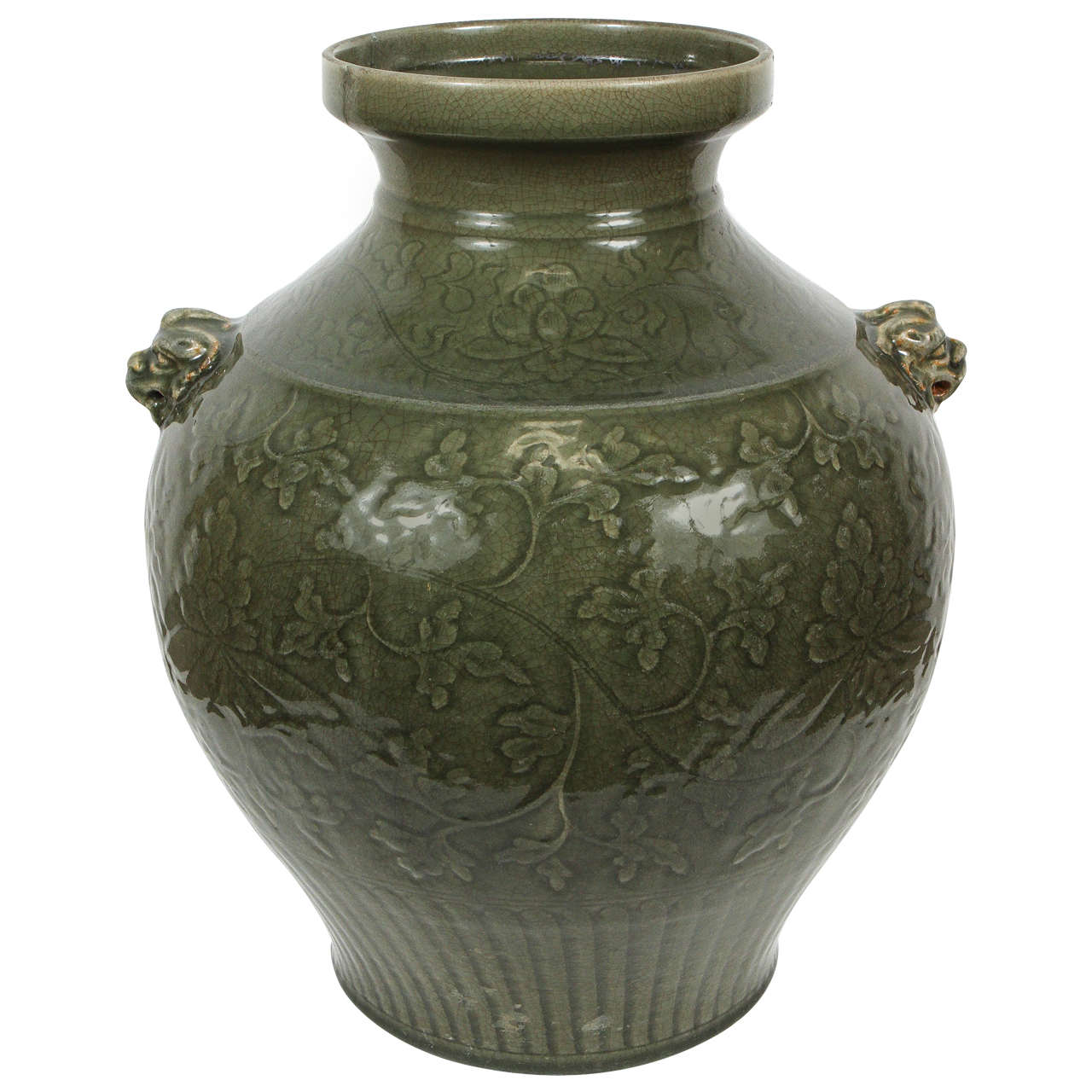 Celadon Chinese Green Vase at 1stDibs