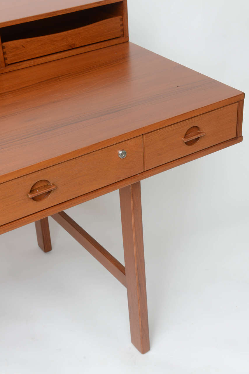 Mid-20th Century Teak Flip-Top Partners Desk by Jens Quistgaard for Peter Løvig Nielsen