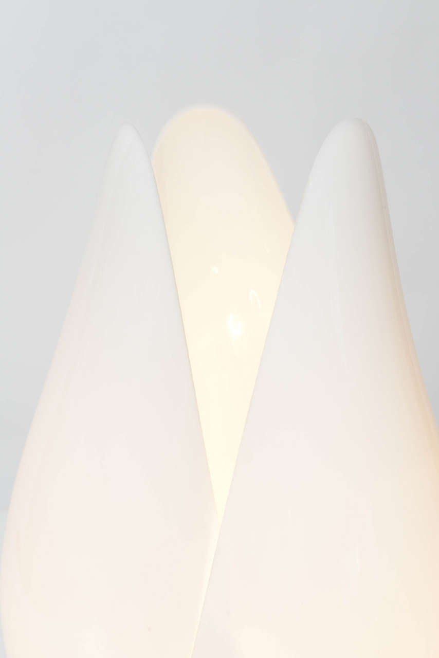 Mid-Century Modern Pair of Rougier-Style Tulip Lamps