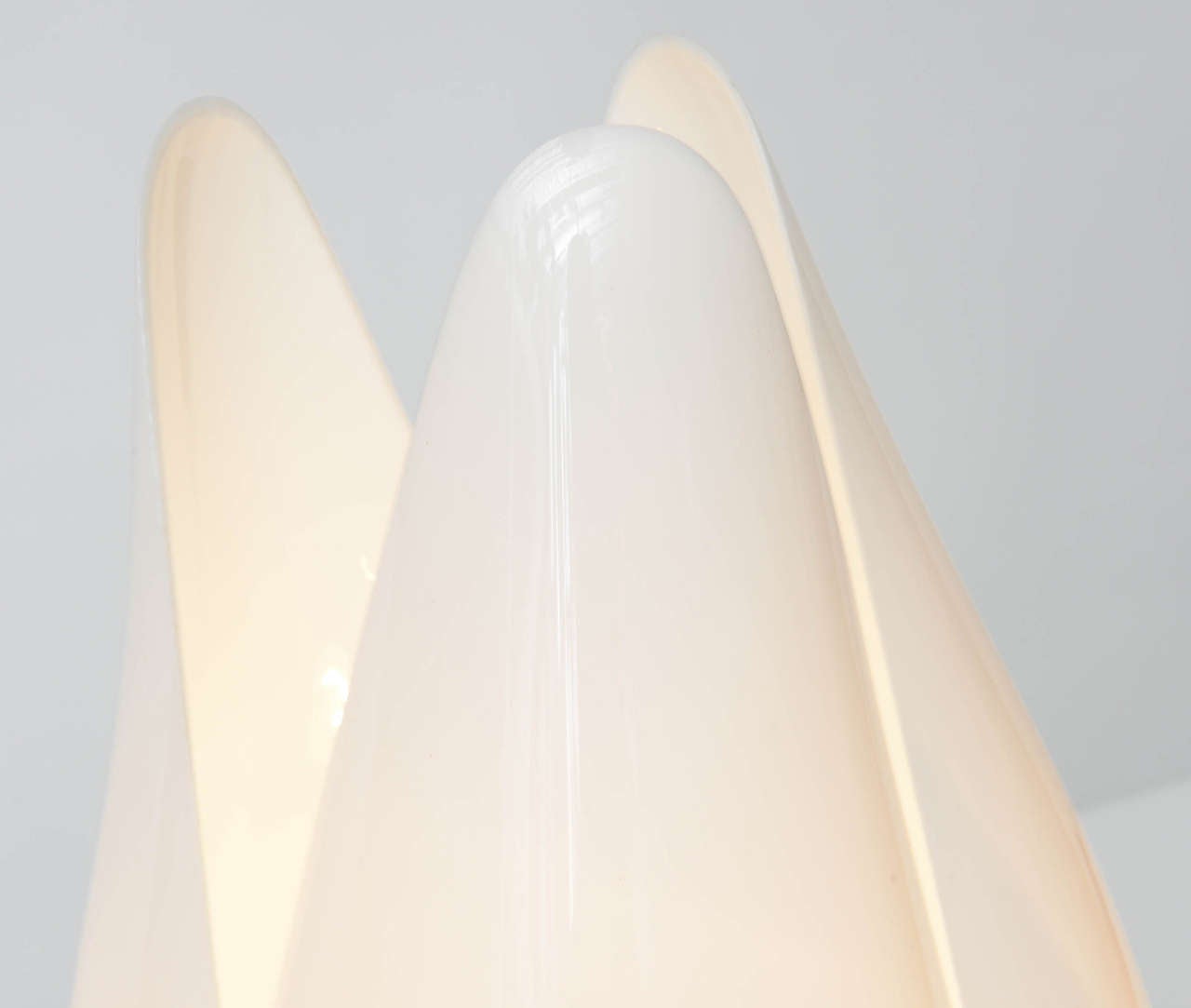 Acrylic Pair of Rougier-Style Tulip Lamps