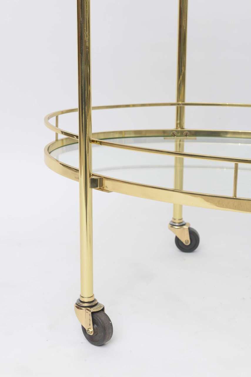 French Polished Brass Bar Cart