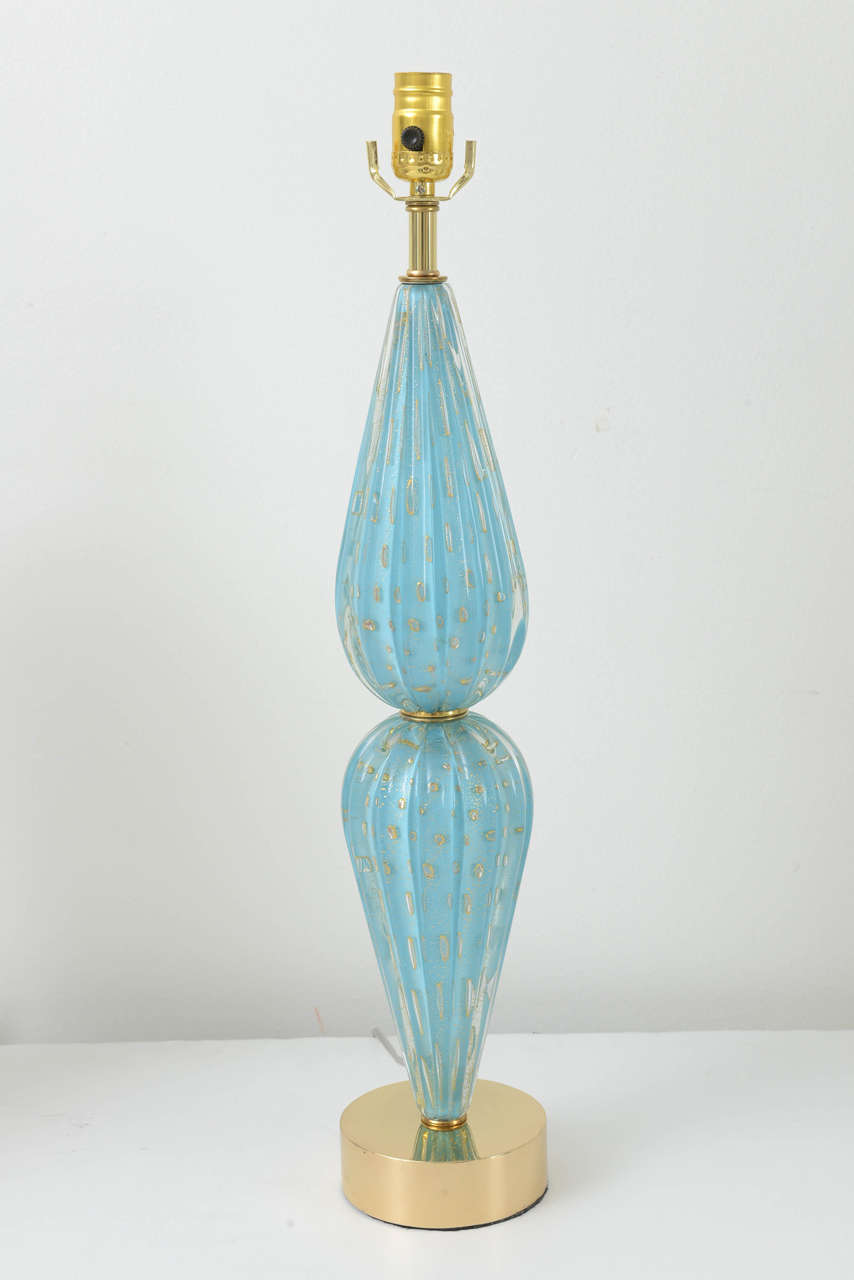 Italian 1950s Murano Glass Lamps