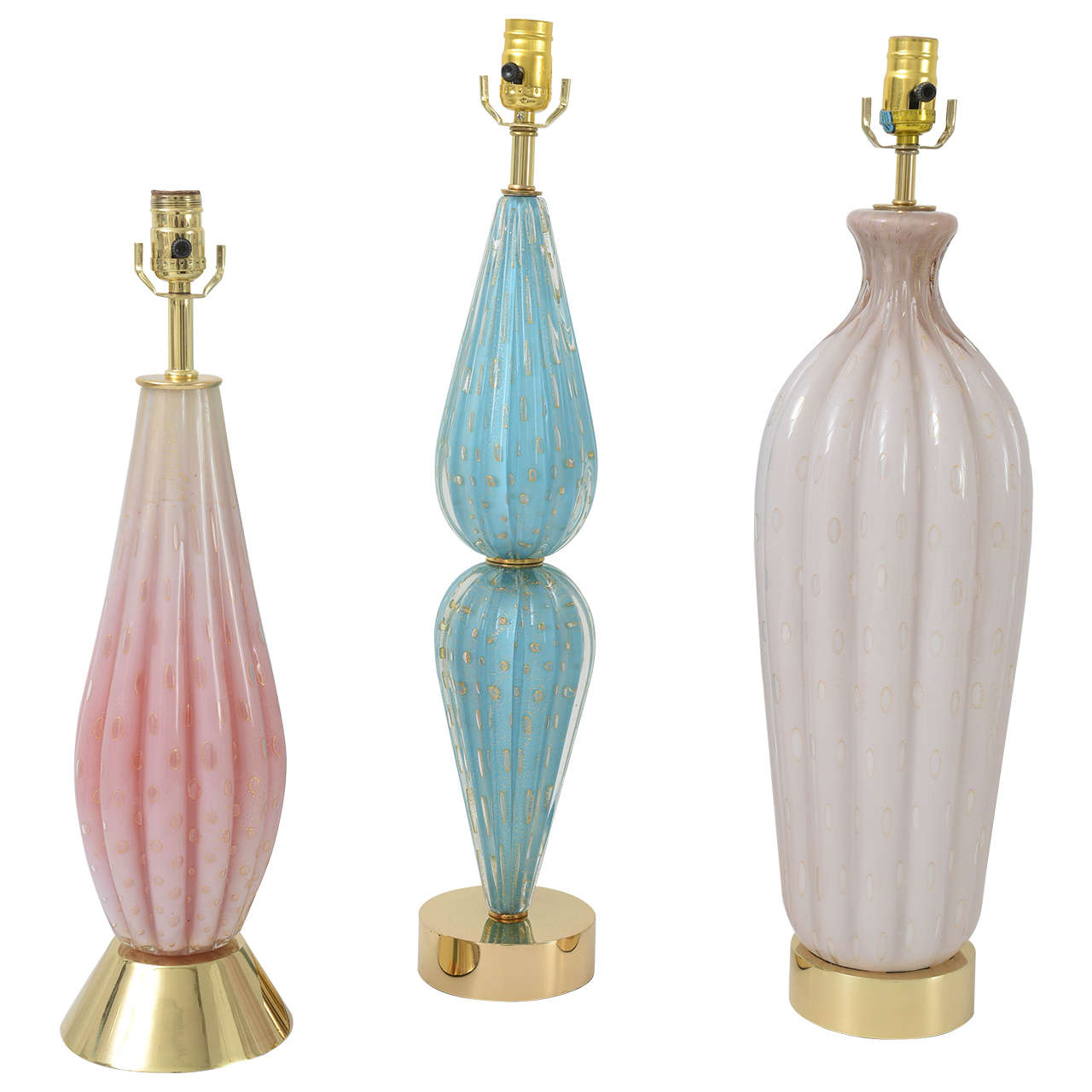 1950s Murano Glass Lamps