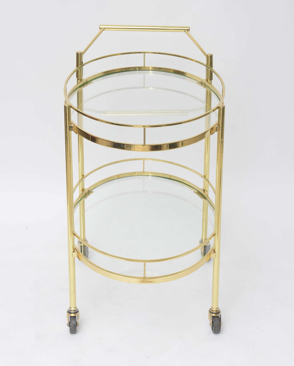 Polished Brass Bar Cart at 1stdibs