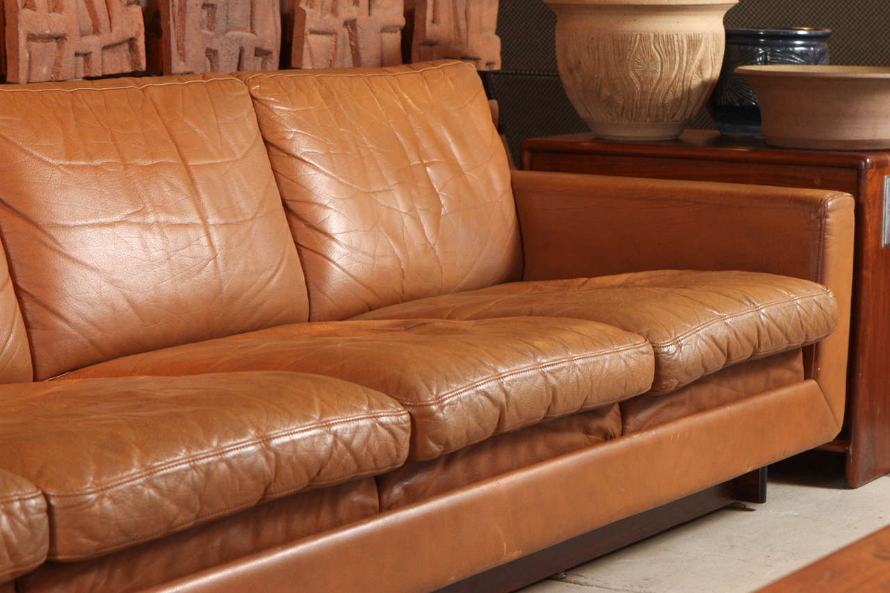 Massive Leather Sofa For Sale at 1stDibs