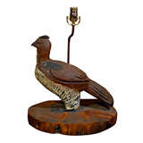 Maine Folk Art Game Bird adapted as Lamp