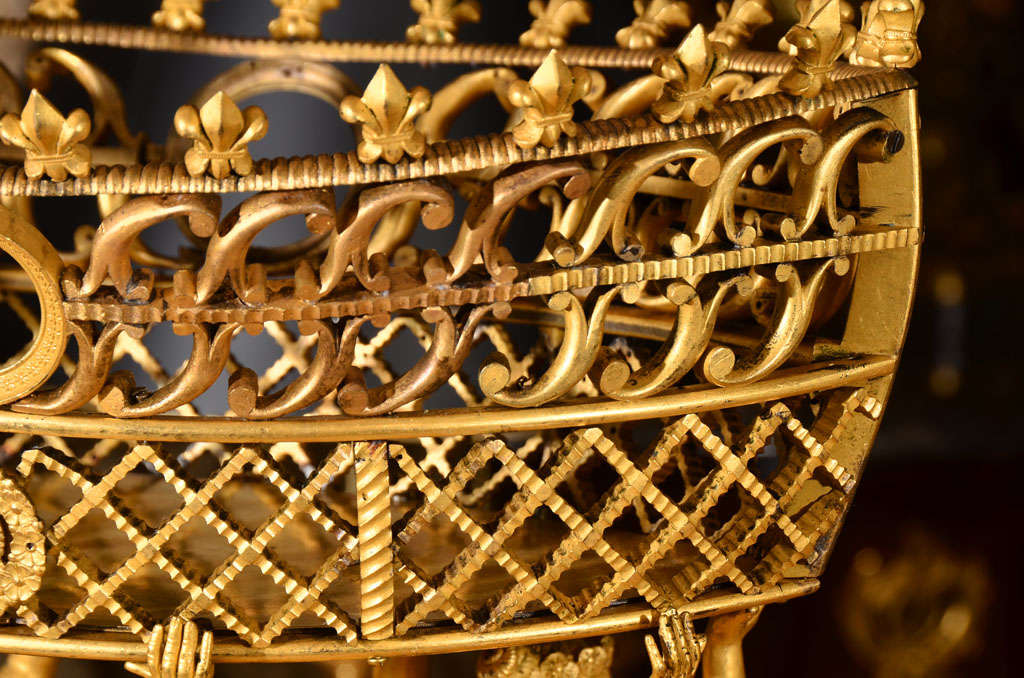 19th Century important Period 1st Empire bronze dore centerpiece