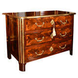 18th c Regence period rosewood and brass inlay chest