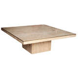 A Traventine Square Coffee Table for Ello Furniture