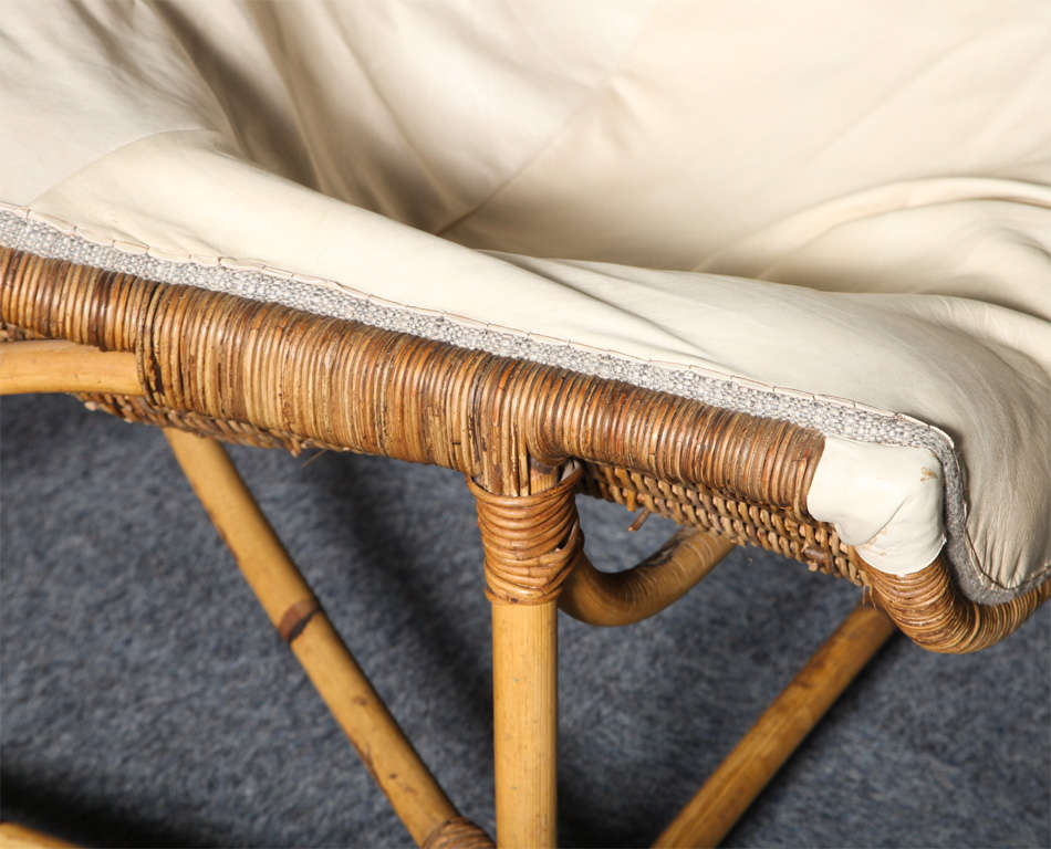 Bamboo and Rattan Occasional Chair and Ottoman at 1stDibs bamboo