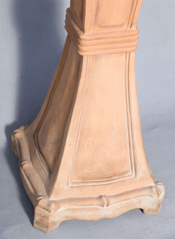 20th Century Terracotta Figure on Pedestal