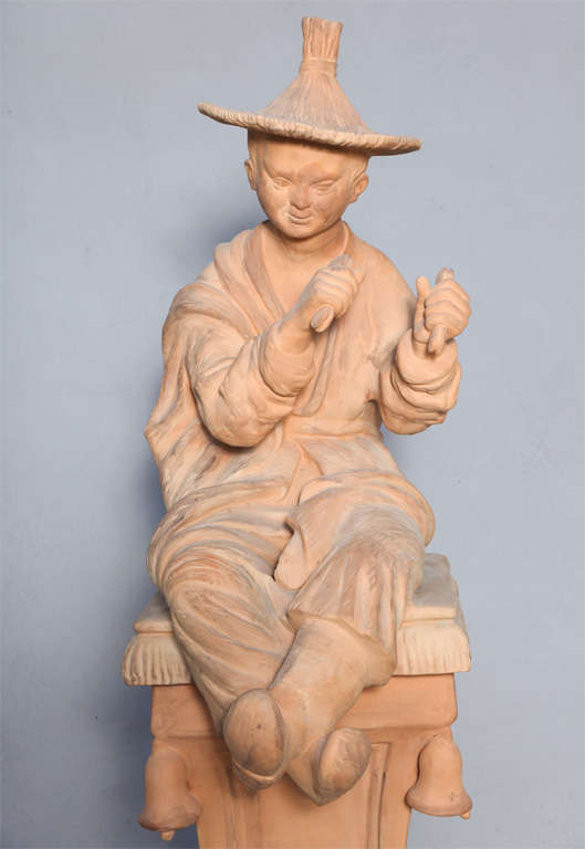 Terracotta Figure on Pedestal 2