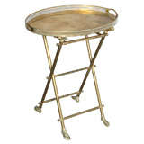 Antique Brass Tray Table