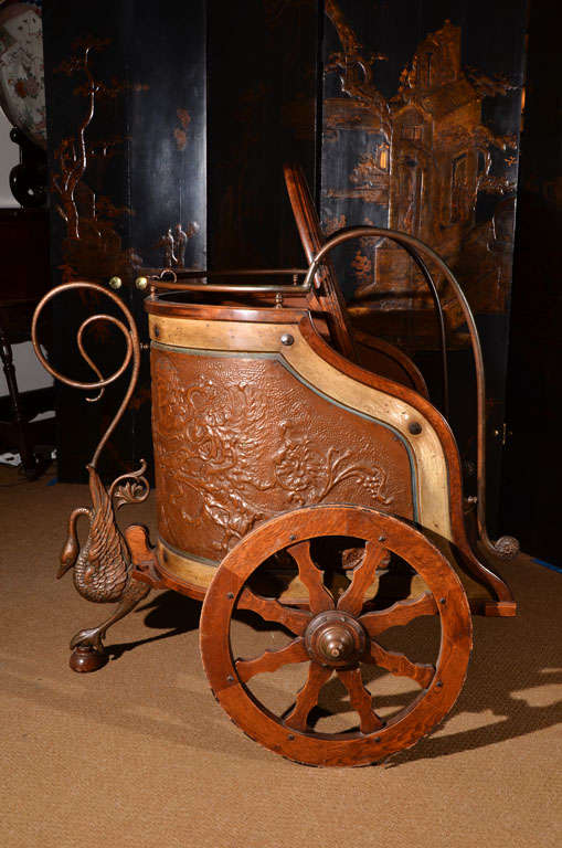 Unknown Wine Chariot of Oak and Copper