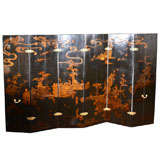 Six Panel Chinoiserie Coromandel Screen