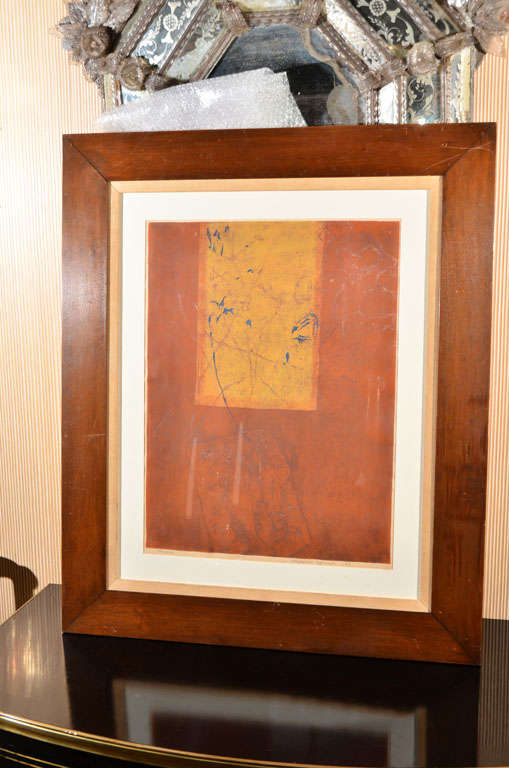 Large Modernist Woodblock by Hiroyuki Tajima